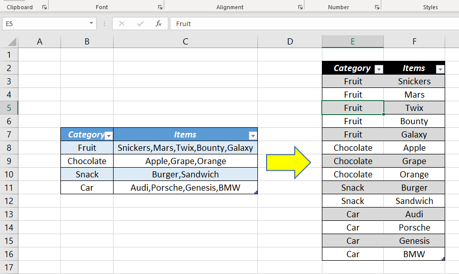 Split data in a Cell to Multiple Rows using Power Query