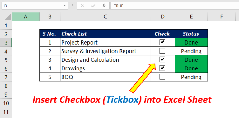 How to add a Checkbox (Tickbox) into Excel Sheet - XL n CAD