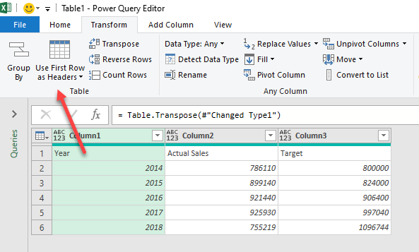 Transpose Data using Power Query in Excel - XL n CAD