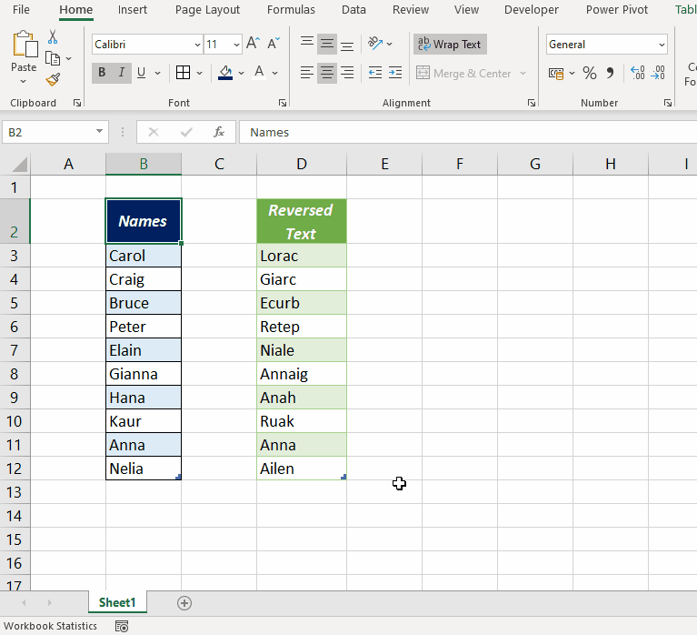 Reverse Text in Power Query