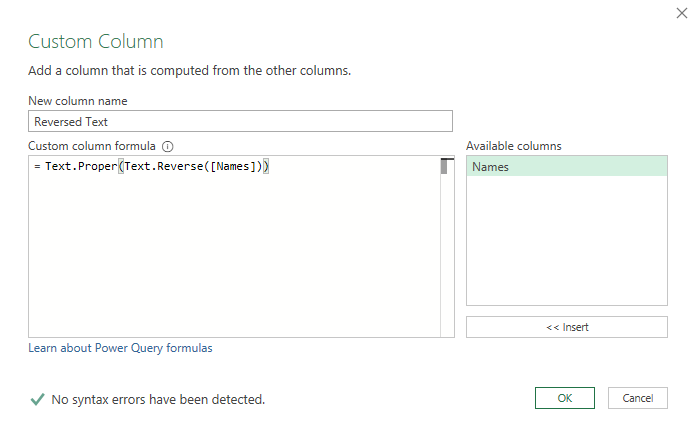 Reverse Text in Excel using Power Query - XL n CAD