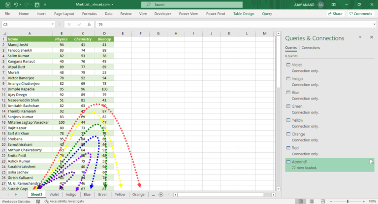 Combine Multiple Worksheets of a Workbook using Power Query in Excel ...