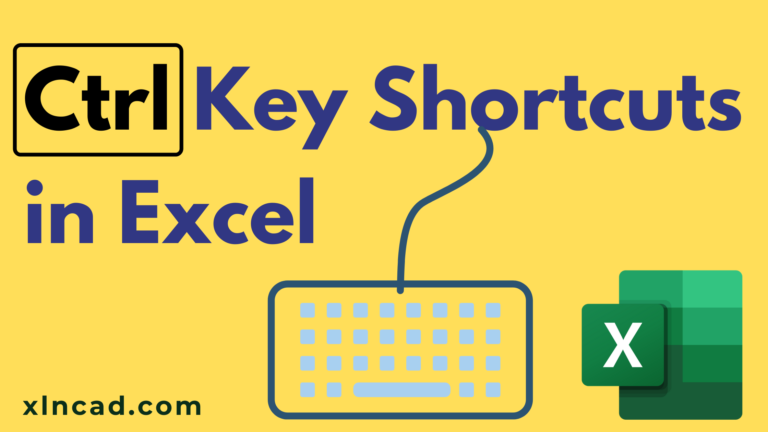 Ctrl Key Shortcuts in Excel - XL n CAD