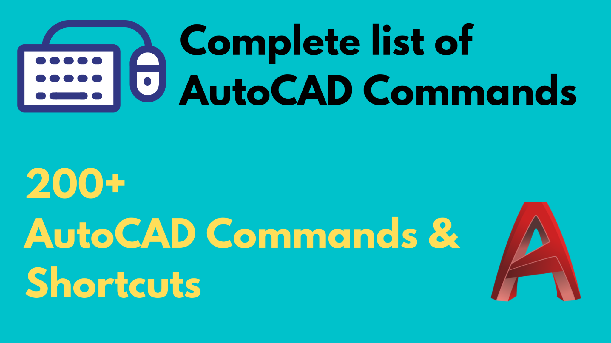 Complete List of AutoCAD Commands XL n CAD