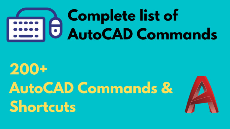 Complete List Of Autocad Commands Xl N Cad