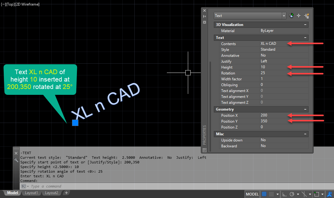 Import text from excel to autocad xl n cad