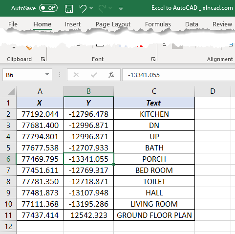 insert excel into autocad