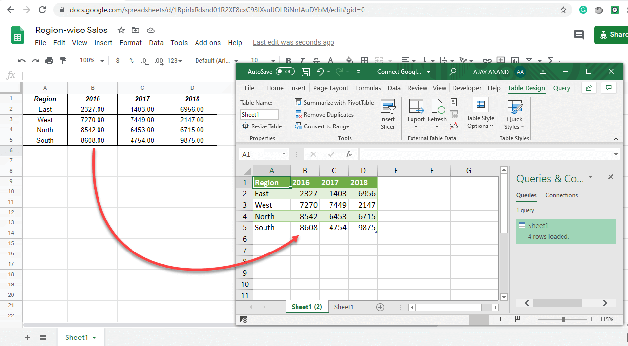 Connect Google Sheets to Excel - XL n CAD