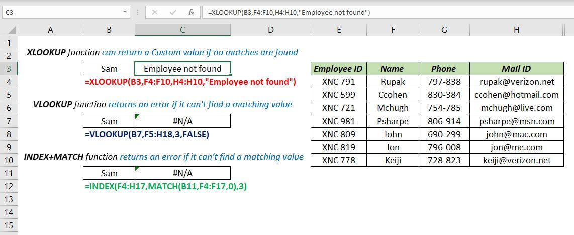 7 Reasons Why XLOOKUP function is Superior to VLOOKUP function - XL n CAD