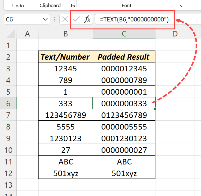 how to add zeros to a number in excel