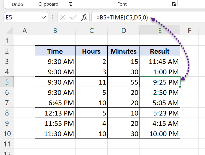 How to Add Hours and Minutes to Time in Excel - XL n CAD