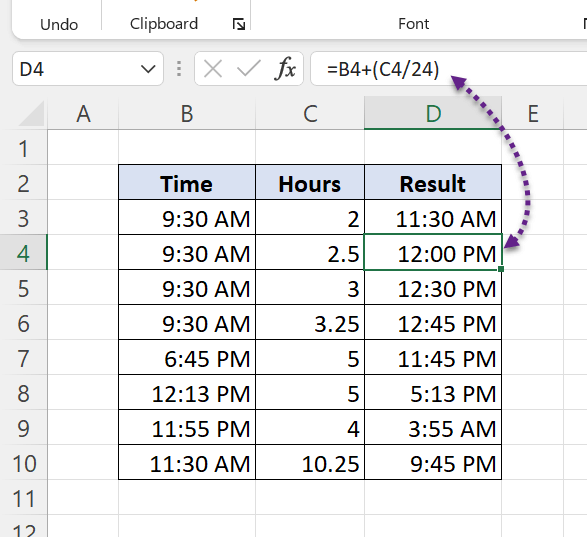 How To Add Number Of Hours To Time In Excel