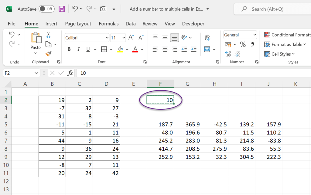 How To Add The Same Number To Multiple Cells In Google Sheets