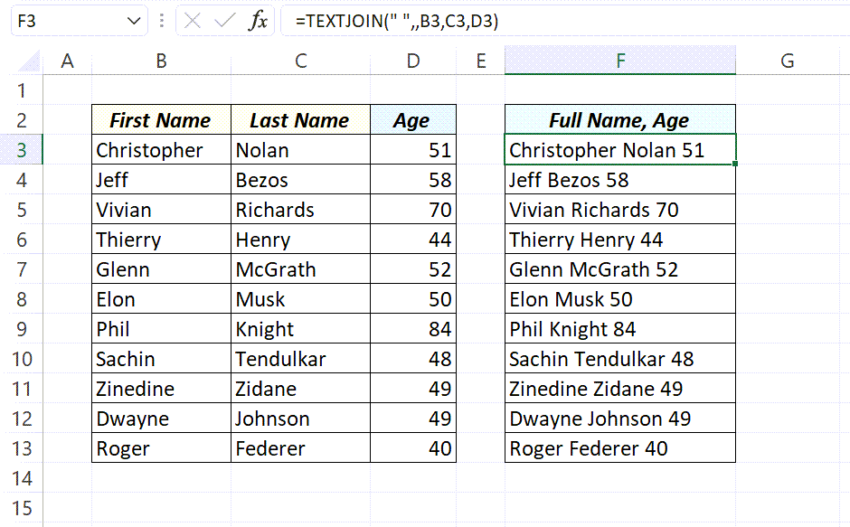 Combine Data From Multiple Columns In Excel - XL N CAD