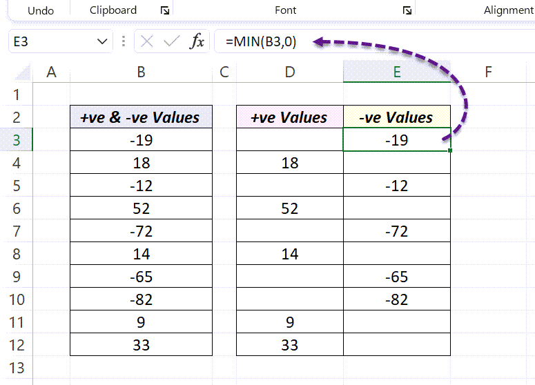 separate-positive-and-negative-numbers-in-excel-xl-n-cad