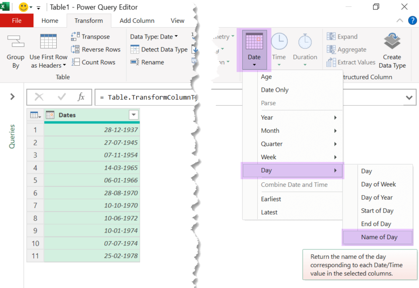 find-day-name-from-date-in-excel-xl-n-cad