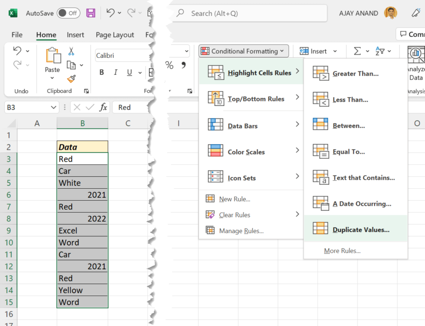 Different methods to find Duplicates in Excel - XL n CAD