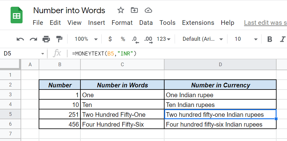 How To Convert Amount In Number To Words In Excel