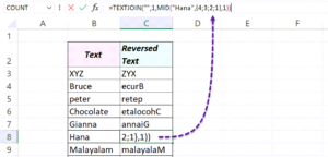Different methods to Reverse Text in Excel - XL n CAD