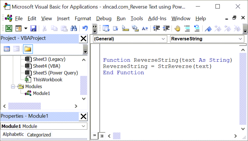 Different methods to Reverse Text in Excel - XL n CAD