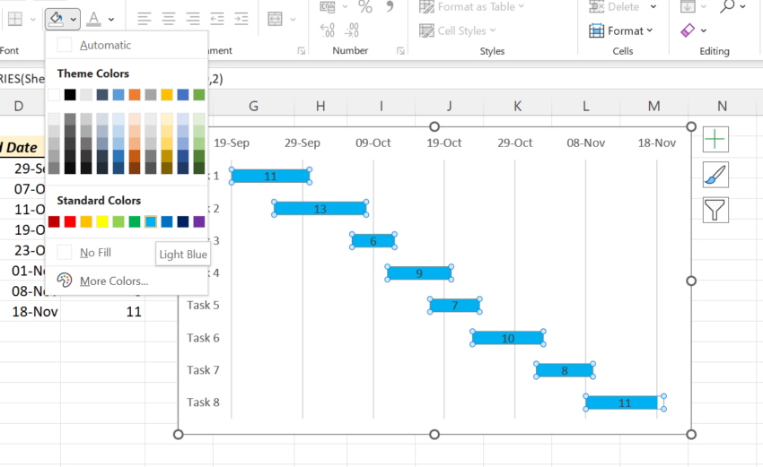 How to create a Gantt Chart in Excel - XL n CAD