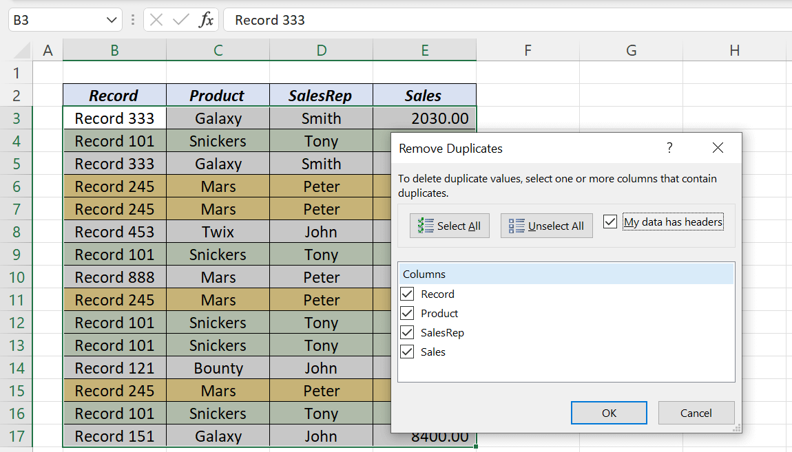 How to Remove Duplicates in Excel (7 Ways) - XL n CAD