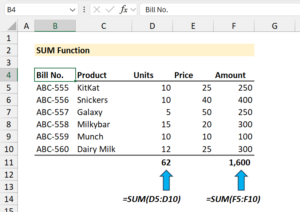 SUM Function - XL n CAD