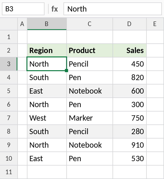 Excel conditional formatting shading every third row