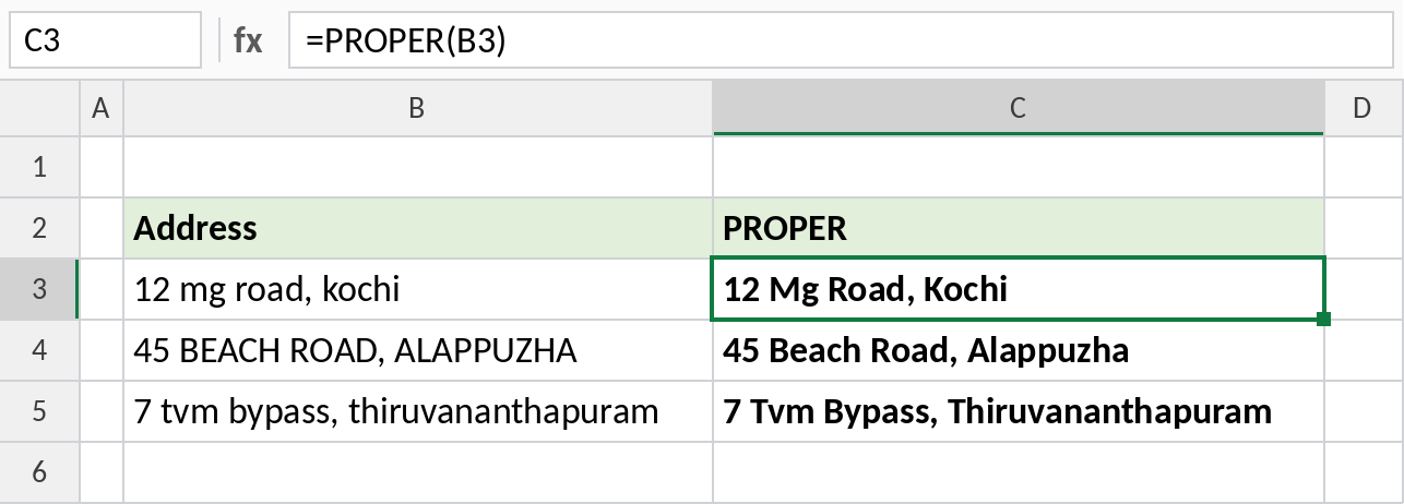 Excel PROPER on addresses turning MG into Mg and TVM into Tvm