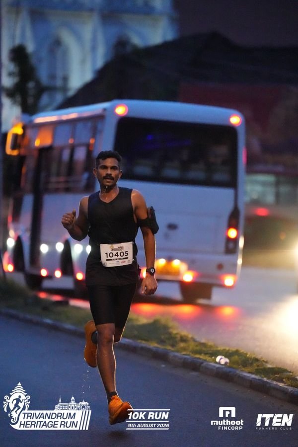 Ajay Anand running the Trivandrum Heritage Run